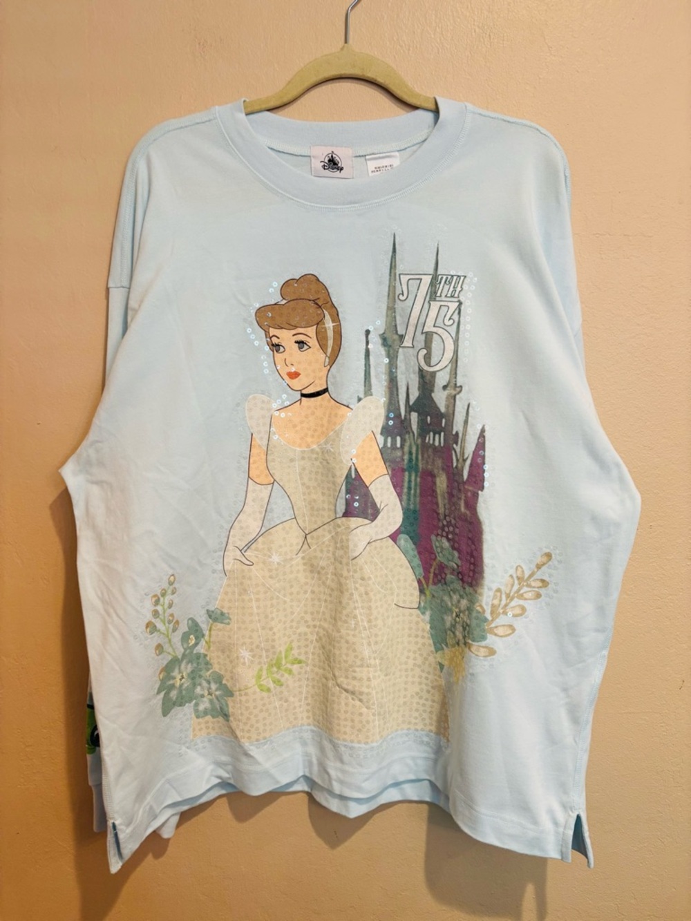 Disney’s Cinderella 75th Anniversary Jersey, Magical Sequin Sparkles size L - Picture 5 of 11